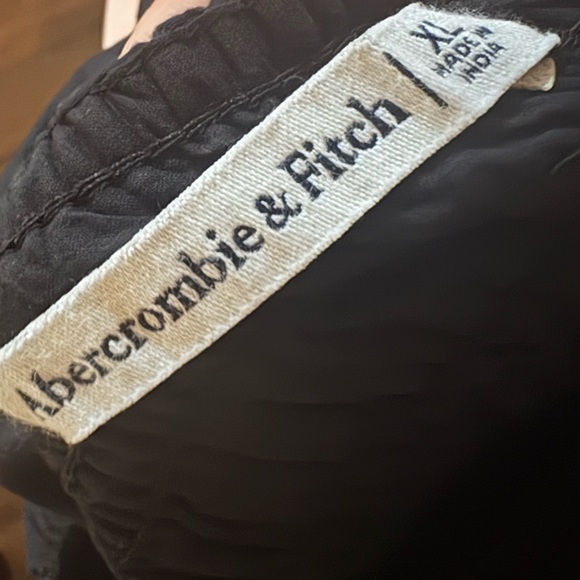 Abercrombie Black Ruffle Strap Maxi Dress XL - Picture 2 of 2